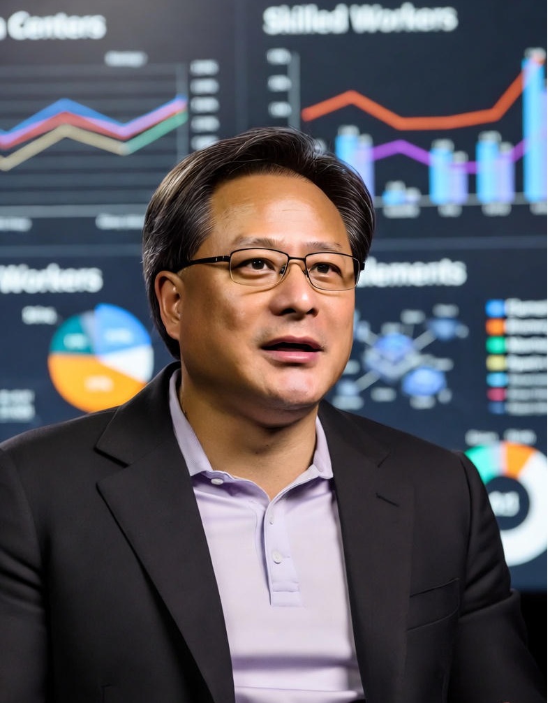 Jensen Huang, CEO de Nvidia, explica cómo la inteligencia artificial impulsará un boom global de oficios calificados y nuevos empleos tecnológicos.
