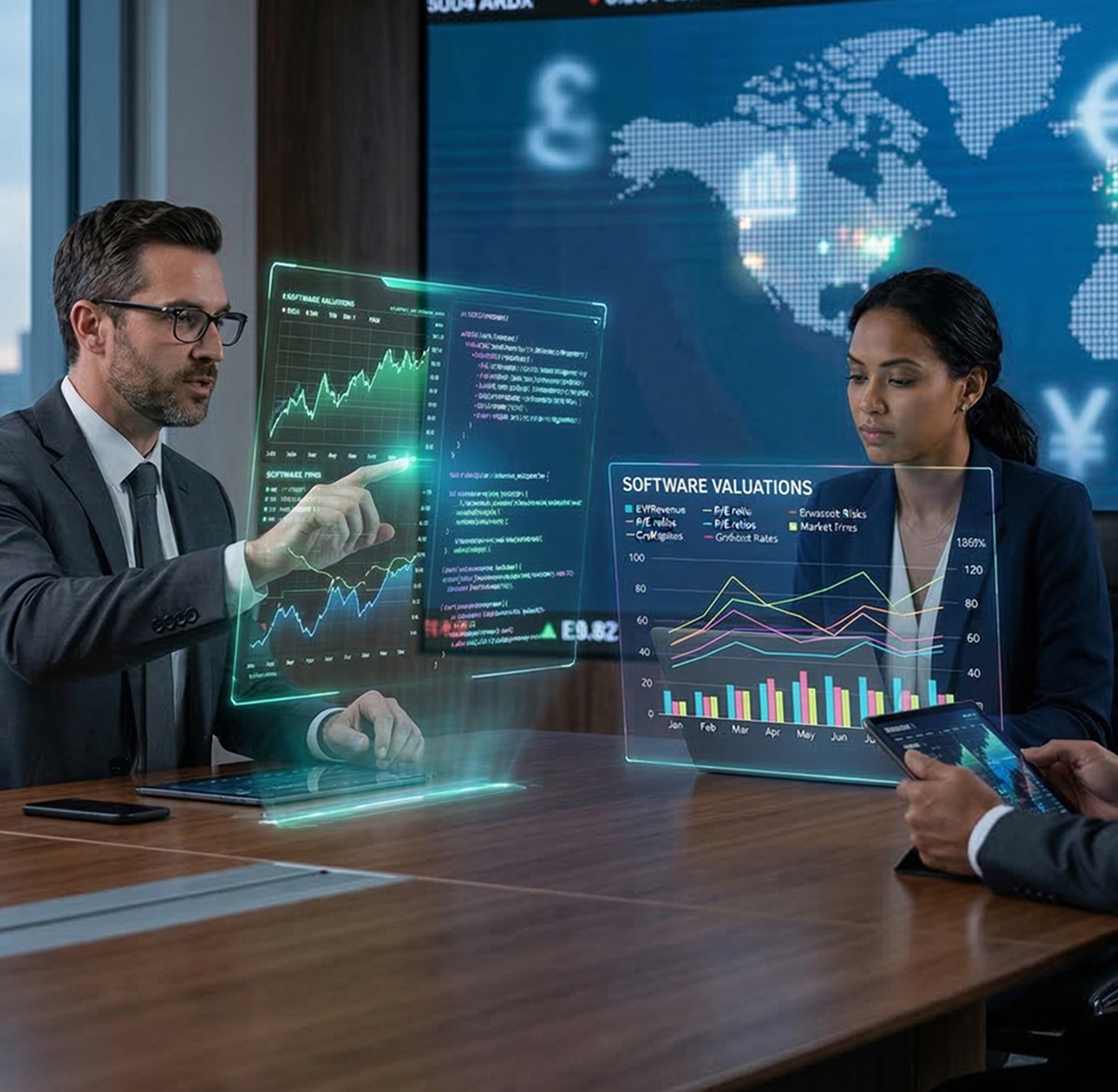 Ilustración financiera sobre valuaciones de software según Zito analizando riesgos y métricas del private equity en empresas tecnológicas.