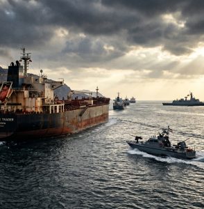 Tensiones en el Estrecho de Ormuz con buques petroleros y contexto geopolítico que afecta mercados globales