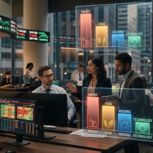 Inflación diferencial en la economía global afectando distintos sectores financieros y mercados internacionales.