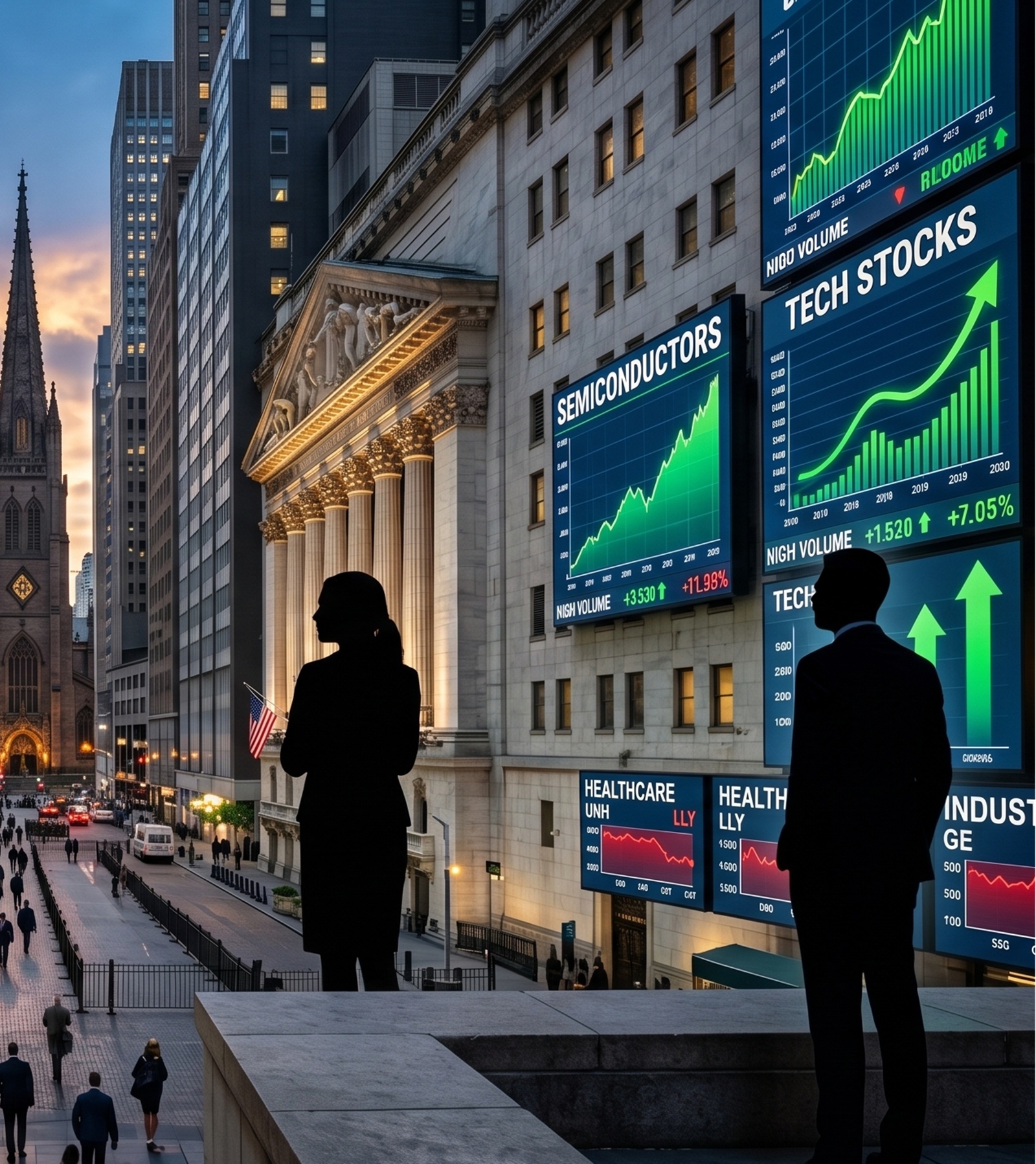 Concentración tecnológica en el S&P 500 impulsada por empresas de inteligencia artificial mientras otros sectores muestran menor crecimiento.