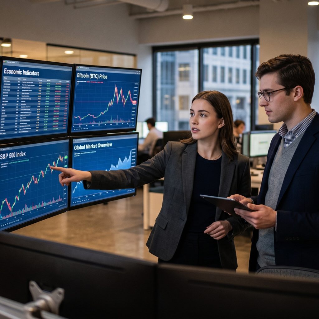 Nueva generación de inversionistas utilizando inteligencia artificial y plataformas digitales para invertir en los mercados financieros.
