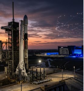 Valoración de SpaceX: representación editorial del negocio espacial y de inteligencia artificial que impulsa el debate sobre su valoración en Wall Street.