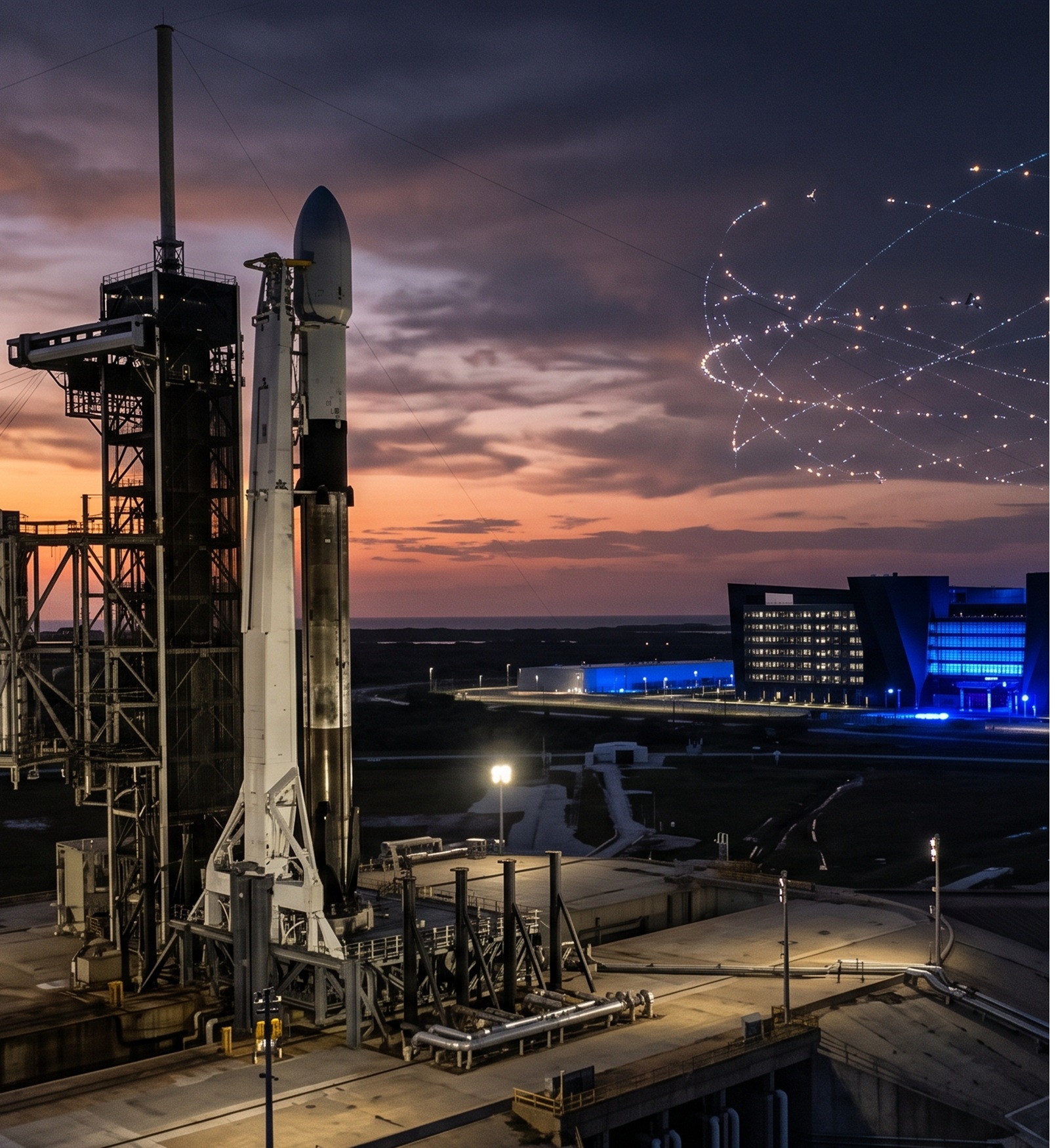 Valoración de SpaceX: representación editorial del negocio espacial y de inteligencia artificial que impulsa el debate sobre su valoración en Wall Street.