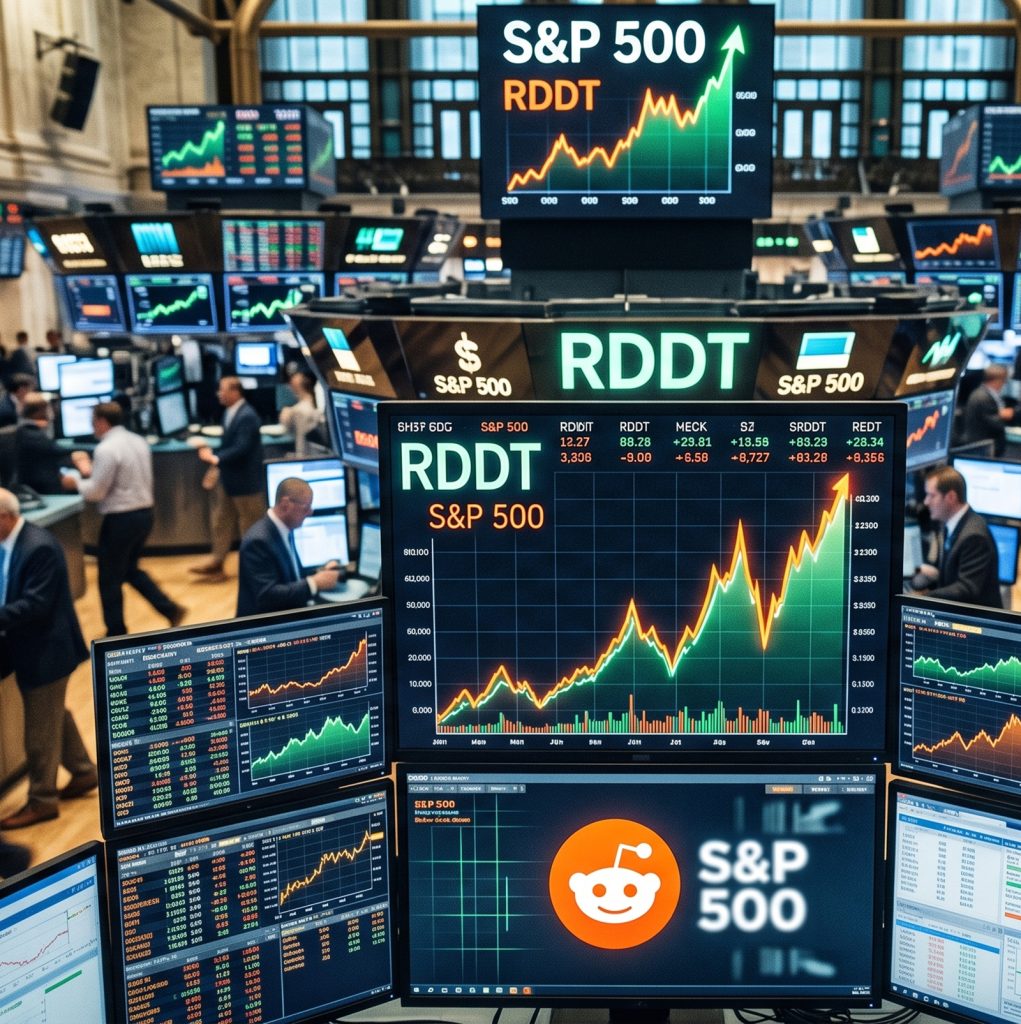 Reddit entra al S&P 500 mientras las acciones de RDDT suben tras el anuncio de su incorporación al índice.