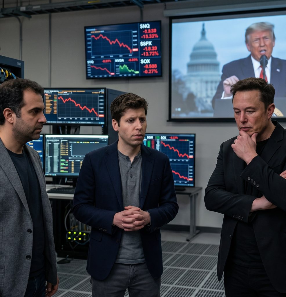Altman, Musk y Dario Amodei alertan sobre los riesgos de la IA mientras Trump rechaza frenar su desarrollo y Wall Street cae.